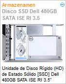 Unidade de Disco Rgido (HD) de Estado Slido [SSD] Dell 480GB SATA ISE RI 3.5  (Figura somente ilustrativa, no representa o produto real)