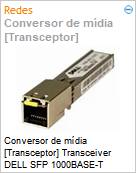 Conversor de mdia [Transceptor] Transceiver DELL SFP 1000BASE-T  (Figura somente ilustrativa, no representa o produto real)