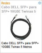 Cabo DELL SFP+ para SFP+ 10GBE Twinax 5 Metros (Figura somente ilustrativa, no representa o produto real)