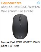 Mouse Dell CSG WM126 Wi-Fi Sem Fio Preto (Figura somente ilustrativa, no representa o produto real)
