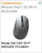 Mouse Dell CSG Wi-Fi MS5320W 570-ABDH (Figura somente ilustrativa, no representa o produto real)