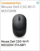 Mouse Dell CSG Wi-Fi MS3320W 570-ABFI (Figura somente ilustrativa, no representa o produto real)