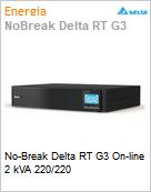 No-Break Delta RT G3 On-line 2 kVA 220/220  (Figura somente ilustrativa, no representa o produto real)