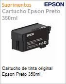 Cartucho de tinta original Epson Preto 350ml  (Figura somente ilustrativa, no representa o produto real)