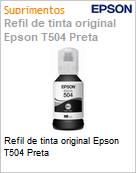 Refil de tinta original Epson T504 Preta (Figura somente ilustrativa, no representa o produto real)