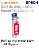 Refil de tinta original Epson T504 Magenta (Figura somente ilustrativa, no representa o produto real)