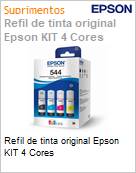 Refil de tinta original Epson KIT 4 Cores (Figura somente ilustrativa, no representa o produto real)