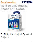 Refil de tinta original Epson Kit 4 Cores (Figura somente ilustrativa, no representa o produto real)