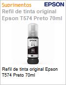 Refil de tinta original Epson T574 Preto 70ml (Figura somente ilustrativa, no representa o produto real)