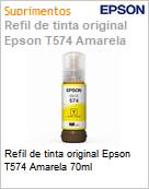 Refil de tinta original Epson T574 Amarela 70ml (Figura somente ilustrativa, no representa o produto real)