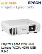 Projetor Epson W49 3800 Lumens WXGA HDMI USB RJ45  (Figura somente ilustrativa, no representa o produto real)