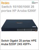 Switch Gigabit 28 portas HPE Aruba 6200F 24G 4SFP+  (Figura somente ilustrativa, no representa o produto real)