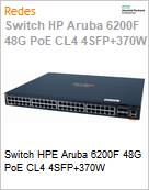 Switch HPE Aruba 6200F 48G PoE CL4 4SFP+370W  (Figura somente ilustrativa, no representa o produto real)