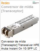 Conversor de mdia [Transceptor] Transceiver HPE Aruba Instant On 1G SFP LC SX 500m MMF (Figura somente ilustrativa, no representa o produto real)