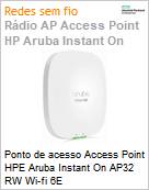 Ponto de acesso Access Point HPE Aruba Instant On AP32 RW Wi-fi 6E  (Figura somente ilustrativa, no representa o produto real)