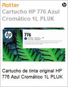 Cartucho de tinta original HP 776 Azul Cromtico 1L PLUK  (Figura somente ilustrativa, no representa o produto real)
