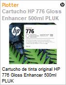 Cartucho de tinta original HP 776 Gloss Enhancer 500ml PLUK  (Figura somente ilustrativa, no representa o produto real)