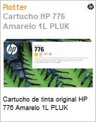 Cartucho de tinta original HP 776 Amarelo 1L PLUK  (Figura somente ilustrativa, no representa o produto real)