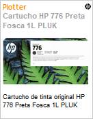 Cartucho de tinta original HP 776 Preta Fosca 1L PLUK  (Figura somente ilustrativa, no representa o produto real)