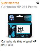 Cartucho de tinta original HP 964 Preto (Figura somente ilustrativa, no representa o produto real)