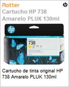 Cartucho de tinta original HP 738 Amarelo PLUK 130ml (Figura somente ilustrativa, no representa o produto real)