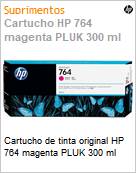Cartucho de tinta original HP 764 magenta PLUK 300 ml (Figura somente ilustrativa, no representa o produto real)