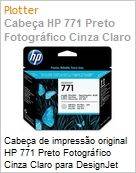 Cabea de impresso original HP 771 Preto Fotogrfico Cinza Claro para DesignJet Z6200  (Figura somente ilustrativa, no representa o produto real)