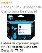 Cabea de impresso original HP 761 Magenta Ciano para DesignJet T7100  (Figura somente ilustrativa, no representa o produto real)