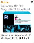 Cartucho de tinta original HP 761 Magenta PLUK 400 ml  (Figura somente ilustrativa, no representa o produto real)