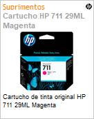 Cartucho de tinta original HP 711 29ML Magenta (Figura somente ilustrativa, no representa o produto real)
