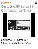 Cartucho de tinta original HP 831 Latex Otimizador de Tinta 775ml  (Figura somente ilustrativa, no representa o produto real)