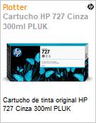 Cartucho de tinta original HP 727 Cinza 300ml PLUK  (Figura somente ilustrativa, no representa o produto real)
