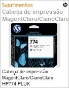 Cabea de impresso original HP 774 Magenta Claro / Ciano Claro PLUK  (Figura somente ilustrativa, no representa o produto real)