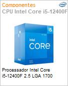 Processador Intel Core i5-12400F 2.5 LGA 1700  (Figura somente ilustrativa, no representa o produto real)