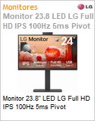 Monitor 23.8 LED LG Full HD IPS 100Hz 5ms Pivot  (Figura somente ilustrativa, no representa o produto real)