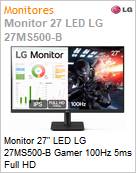 Monitor 27 LED LG 27MS500-B Gamer 100Hz 5ms Full HD  (Figura somente ilustrativa, no representa o produto real)