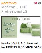 Monitor 55 LED Profissional LG 55UM5N-H 4K Stand Alone  (Figura somente ilustrativa, no representa o produto real)