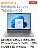 Notebook Lenovo ThinkBook G6 Intel Core i5-13420H 16GB 512GB SSD Windows 11 Pro  (Figura somente ilustrativa, no representa o produto real)