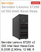Servidor Lenovo ST250 v2 ISG Intel Xeon Hexa-Core E-2336 (2,9GHz; 12 MB; 6 ncleos) 16GB 4TB  (Figura somente ilustrativa, no representa o produto real)