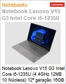 Notebook Lenovo V15 G3 Intel Core i5-1235U (4.4GHz 12MB 10 Ncleos) 12 gerao 16GB 512GB SSD Windows 11 Pro  (Figura somente ilustrativa, no representa o produto real)