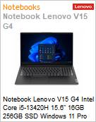 Notebook Lenovo V15 G4 Intel Core i5-13420H 15.6 16GB 256GB SSD Windows 11 Pro  (Figura somente ilustrativa, no representa o produto real)
