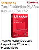 Total Protection McAfee 5 Dispositivos 12 meses Produto fsico (Figura somente ilustrativa, no representa o produto real)