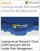 Licena mensal Cloud [CSP NCE] Microsoft 365 E5 Insider Risk Management (Nonprofit Staff Pricing)  (Figura somente ilustrativa, no representa o produto real)