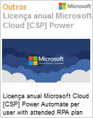 Licena mensal Cloud [CSP NCE] Microsoft Power Automate per user with attended RPA plan (Nonprofit Staff Pricing)  (Figura somente ilustrativa, no representa o produto real)