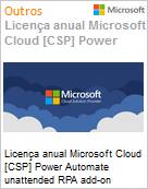 Licena anual Cloud [CSP NCE] Microsoft Power Automate unattended RPA add-on (Nonprofit Staff Pricing)  (Figura somente ilustrativa, no representa o produto real)
