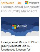 Licena anual Cloud [CSP NCE] Microsoft 365 A3 - Unattended License for faculty Academic [Educacional]  (Figura somente ilustrativa, no representa o produto real)