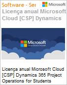 Licena anual Cloud [NCE] Microsoft Dynamics 365 Project Operations for Students Academic [Educacional]  (Figura somente ilustrativa, no representa o produto real)