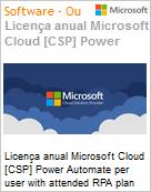 Licena anual Cloud [NCE] Microsoft Power Automate per user with attended RPA plan for Faculty Academic [Educacional]  (Figura somente ilustrativa, no representa o produto real)