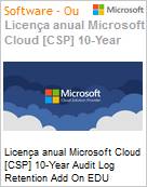 Licena anual Cloud [NCE] Microsoft 10-Year Audit Log Retention Add On EDU Academic [Educacional]  (Figura somente ilustrativa, no representa o produto real)