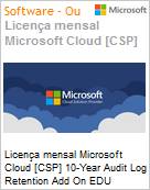 Licena mensal Cloud [CSP NCE] Microsoft 10-Year Audit Log Retention Add On EDU Academic [Educacional]  (Figura somente ilustrativa, no representa o produto real)